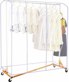img 1 attached to Protect Your Clothes With Ruibo'S Clear Garment Rack Cover - Waterproof And Dustproof With 2 Durable Zippers (Size M: 59X20X60 Inches)