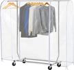 protect your clothes with ruibo's clear garment rack cover - waterproof and dustproof with 2 durable zippers (size m: 59x20x60 inches) logo