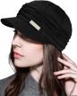 womens peaked newsboy cap - stylish and functional headwear for women logo