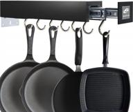 черная выдвижная кладовая с 7 крючками, регулируемые стеллажи для горшков, органайзер для кастрюль, выдвижной кухонный шкаф логотип