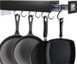 black 7 hook sliding pantry organization and storage adjustable pot racks pan utility organizer pull out kitchen cabinet logo