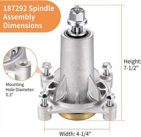 img 3 attached to Belleone 2 Pack Spindle Assembly: Compatible With Craftsman, Husqvarna, Ariens And Poulan Pro 42-54" Mowers