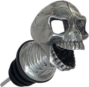 img 4 attached to Nickel Skull Wine Aerator Pourer Whiskey Pourer Halloween Souvenirs Gifts Unique Gift For Skull Lovers.