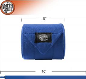 img 1 attached to Protect Your Horse'S Legs In Style With SmithBuilt Equine Fleece Polo Wraps In Blue (Set Of 4)