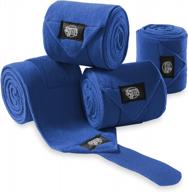 protect your horse's legs in style with smithbuilt equine fleece polo wraps in blue (set of 4) logo