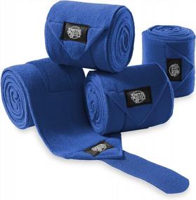 img 4 attached to Protect Your Horse'S Legs In Style With SmithBuilt Equine Fleece Polo Wraps In Blue (Set Of 4)