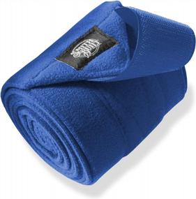 img 2 attached to Protect Your Horse'S Legs In Style With SmithBuilt Equine Fleece Polo Wraps In Blue (Set Of 4)