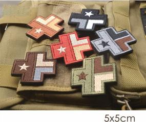 img 1 attached to 6PCS Tactical Patch Texas State Flag Medic Cross Embroidered Patches