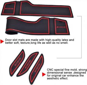 img 2 attached to Non-Slip Interior Door Gate Slot Mats And Cup Holder Pads For Civic 2016-2017 - White Groove Mat Cushions