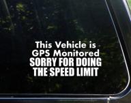 vinyl productions gps monitored vehicle decals/stickers - drive with speed limit compliance logo