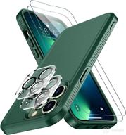 spidercase iphone 13 pro case: 10 ft military grade drop protection, full-body shockproof, alpine green logo
