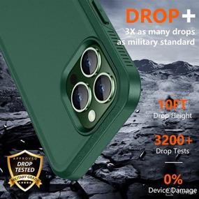 img 1 attached to SPIDERCASE iPhone 13 Pro Case: 10 FT Military Grade Drop Protection, Full-Body Shockproof, Alpine Green