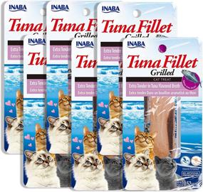 img 4 attached to Delicious And Nutritious INABA Hand-Cut Grilled Tuna Fillet Cat Treats - With Green Tea Extract And Vitamin E, Pack Of 6, 0.52 Ounces Each