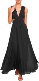 img 4 attached to Chiffon Prom Evening Dresses By JAEDEN: Elegant Long Gowns With Open Back For Parties