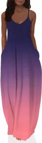 img 2 attached to Женское повседневное макси-платье больших размеров без рукавов с карманами - Wolddress