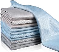 🧽 efficient nanoscale cleaning cloths: fish scale, streak-free microfiber for windows, mirrors, car - 5 pack (12"x16") logo