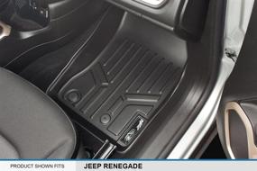 img 2 attached to 🚗 Custom Fit 2 Row Black Floor Mat Liner Set for 2015-2021 Jeep Renegade by SMARTLINER - All Weather Compatibility