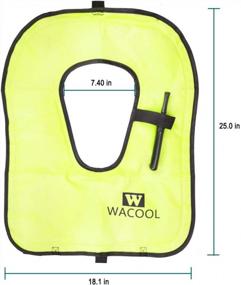 img 3 attached to Оставайтесь на плаву и в безопасности: надувной аквалангический жилет WACOOL для авантюрных пловцов!