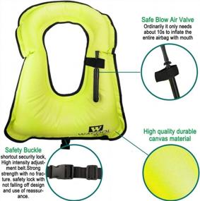 img 1 attached to Stay Afloat And Safe: WACOOL Inflatable Scuba Vest For Adventurous Swimmers!