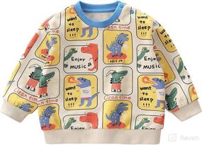 img 4 attached to Crewneck Sweatshirt Pullover Sweatshirts Toddler Apparel & Accessories Baby Boys