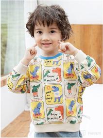 img 3 attached to Crewneck Sweatshirt Pullover Sweatshirts Toddler Apparel & Accessories Baby Boys