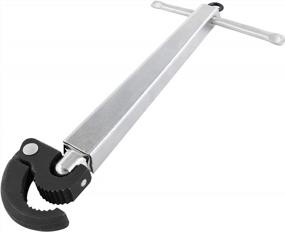 img 4 attached to HAUTMEC Pro Telescoping Basin Wrench With 3/8" To 1-1/4" Jaw Capacity, 10" To 17" Extendable Handle, Steel Sink Faucet Remover, Tap Nut Spanner In Tight Spaces PL0025