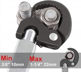 img 2 attached to HAUTMEC Pro Telescoping Basin Wrench With 3/8" To 1-1/4" Jaw Capacity, 10" To 17" Extendable Handle, Steel Sink Faucet Remover, Tap Nut Spanner In Tight Spaces PL0025