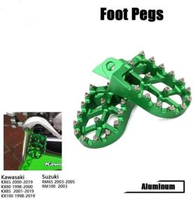 img 3 attached to CNC Aluminum Foot Rests Foot Pegs Footrest Pedals for KX65 2000-2020, KX80 KX100 1998-2000, KX85 2001-2020, RM65 2003-2005, RM100 2003 in Green