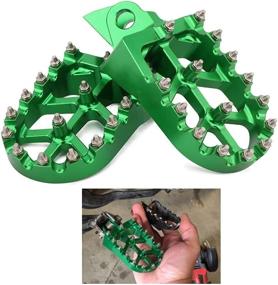 img 2 attached to CNC Aluminum Foot Rests Foot Pegs Footrest Pedals for KX65 2000-2020, KX80 KX100 1998-2000, KX85 2001-2020, RM65 2003-2005, RM100 2003 in Green