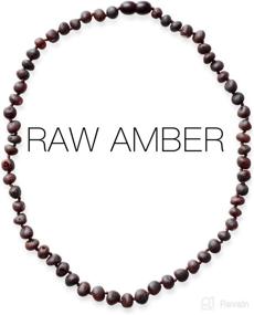 img 4 attached to Meraki Adult Amber Necklace Unpolished Baby Care best: Pacifiers, Teethers & Teething Relief