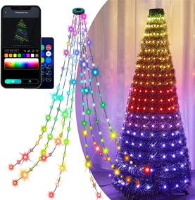 img 4 attached to Versatile 6.5FT×8 Drop Line Christmas Tree Lights With APP & Remote Control: 18 Modes Warm & Multi Color Changing LED Fairy String Lights For Xmas Party & Holiday Decorations Indoor