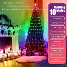 img 2 attached to Versatile 6.5FT×8 Drop Line Christmas Tree Lights With APP & Remote Control: 18 Modes Warm & Multi Color Changing LED Fairy String Lights For Xmas Party & Holiday Decorations Indoor