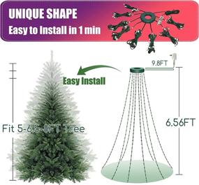 img 3 attached to Versatile 6.5FT×8 Drop Line Christmas Tree Lights With APP & Remote Control: 18 Modes Warm & Multi Color Changing LED Fairy String Lights For Xmas Party & Holiday Decorations Indoor
