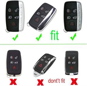 img 3 attached to 🔑 2-Pack Black Silicone Case Covers for Land Rover LR2 LR4 Discovery Range Rover Sport Evoque Key Fobs - Remote Smart Key Protector Holder