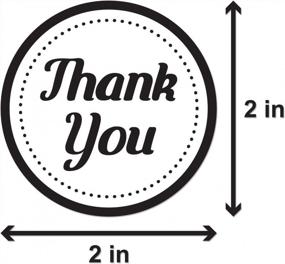 img 3 attached to Small Business Thank You Stickers - 2" Round Dot Black & White - 300 Labels Per Roll For Envelope Mailer Seals, Boutiques, Retailers, And Gift Packaging Supplies