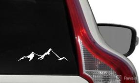 img 1 attached to Mountain View 4th Generation Vinyl Car Sticker Decal for Auto Cars Trucks Windshield Custom Walls Windows Ipad MacBook Laptop Home and More (White)
