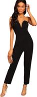 romwe sweetheart strapless stretchy jumpsuit women's clothing ~ jumpsuits, rompers & overalls logo