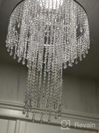 img 1 attached to Silver Acrylic Chandelier Shade, 3-Tier Beaded Pendant Lampshade With Crystal Beads And Chrome Frame For Bedroom, Wedding Or Party Decoration - 12.6 Inches Diameter review by Dante Jeppi