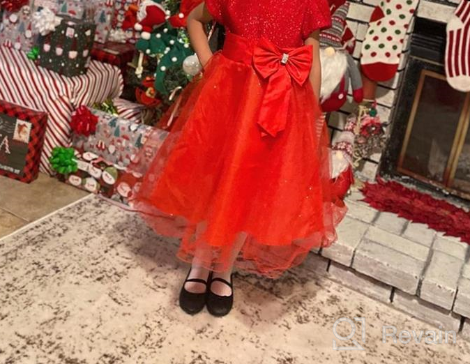 img 1 attached to Elegant Tulle Lace Bow Toddler Girls Christmas Party Dress - Bridesmaid, Wedding, 2-8 Years review by Christin Ridder