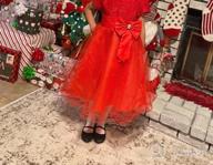 картинка 1 прикреплена к отзыву Элегантное платье для маленьких девочек на Рождественскую вечеринку с бантом из атласной кружевной фатиновой ткани - подходит для роли подружки невесты, свадебных торжеств, возраст 2-8 лет от Christin Ridder