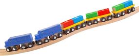 img 2 attached to ORBRIUM 11 Pcs Intermodal Freight Trains Set - Compatible With Thomas, Brio And More!