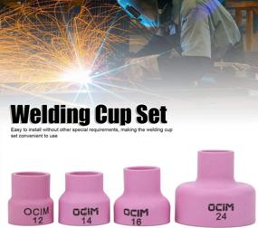 img 2 attached to Complete Alumina Ceramic Gas Lens Welding Cup Set For Industrial WP-17/18/26 Torches With 1.6" Diameter