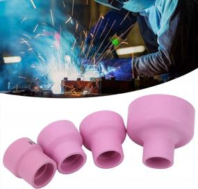 img 1 attached to Complete Alumina Ceramic Gas Lens Welding Cup Set For Industrial WP-17/18/26 Torches With 1.6" Diameter