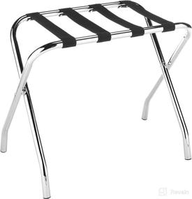 img 4 attached to 🧳 Commercial Quality Foldable Chrome Luggage Rack by Whitmor