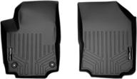 smartliner custom fit floor mats for chevrolet equinox (2018-2022) - black, 1st row liner set logo