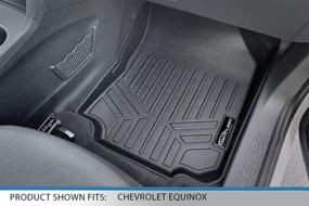 img 2 attached to SMARTLINER Custom Fit Floor Mats for Chevrolet Equinox (2018-2022) - Black, 1st Row Liner Set