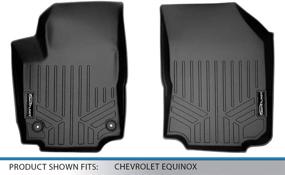 img 1 attached to SMARTLINER Custom Fit Floor Mats for Chevrolet Equinox (2018-2022) - Black, 1st Row Liner Set