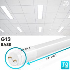 img 1 attached to 4 Pack LUXRITE F32T8 T8 LED Tube Light 18W=32W 3500K 4000K 5000K 2340 Lumens Frosted Cover UL DLC Type A+B Single/Double End Powered Plug & Play/Ballast Bypass