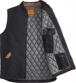 img 4 attached to Men'S Heavy Duty Canvas Vest With Concealed Carry Pockets - Ideal For Concealed Carry