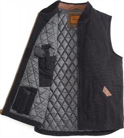 img 3 attached to Men'S Heavy Duty Canvas Vest With Concealed Carry Pockets - Ideal For Concealed Carry